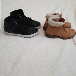 Black white adidas neo & American eagle boots